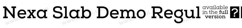 Nexa Slab Demo Regul字体转换